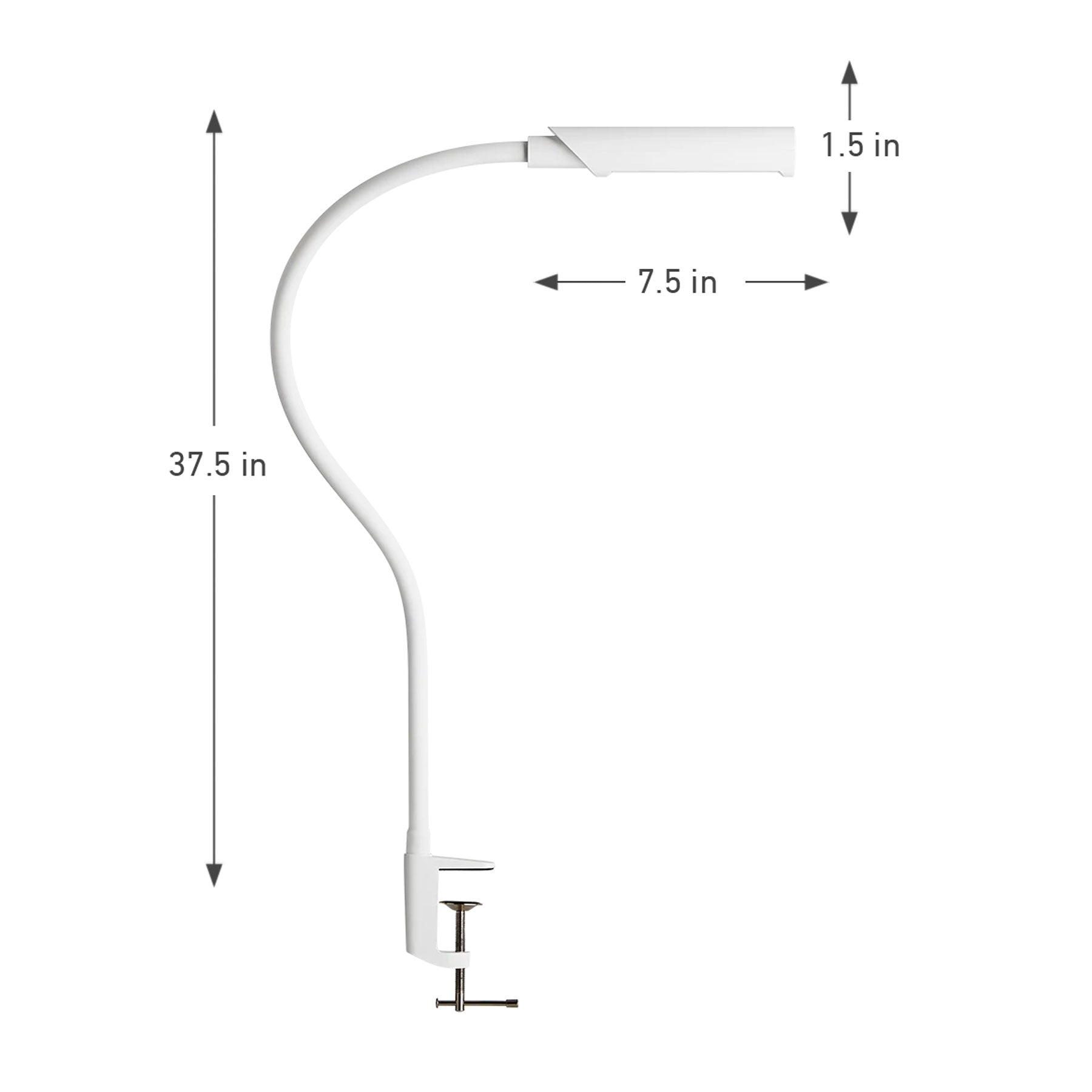 Reliable Corp.: UberLight Flex Turntable Task Lamp - White / Clamp Model