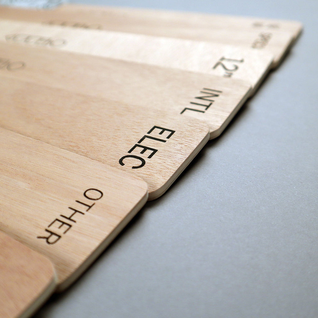 Turntable Lab: Wooden LP Dividers For Vinyl Records - Genre